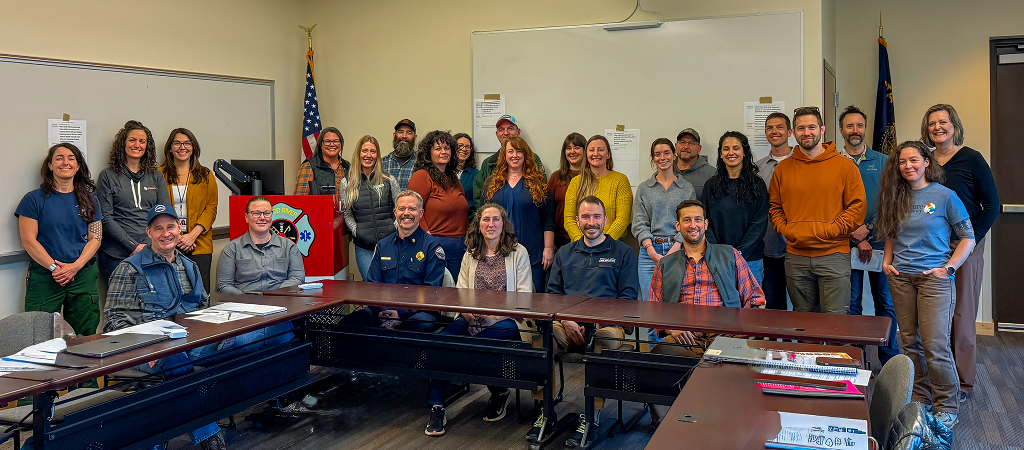 The All-Lands Partnership, a consortium of agencies and governments, met on April 15 at the Hood River Fire Station to prioritize actions to advance the Community Wildfire Protection Plan.